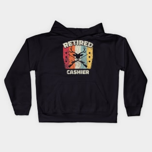 Funny Retirement Retired Cashier Kids Hoodie